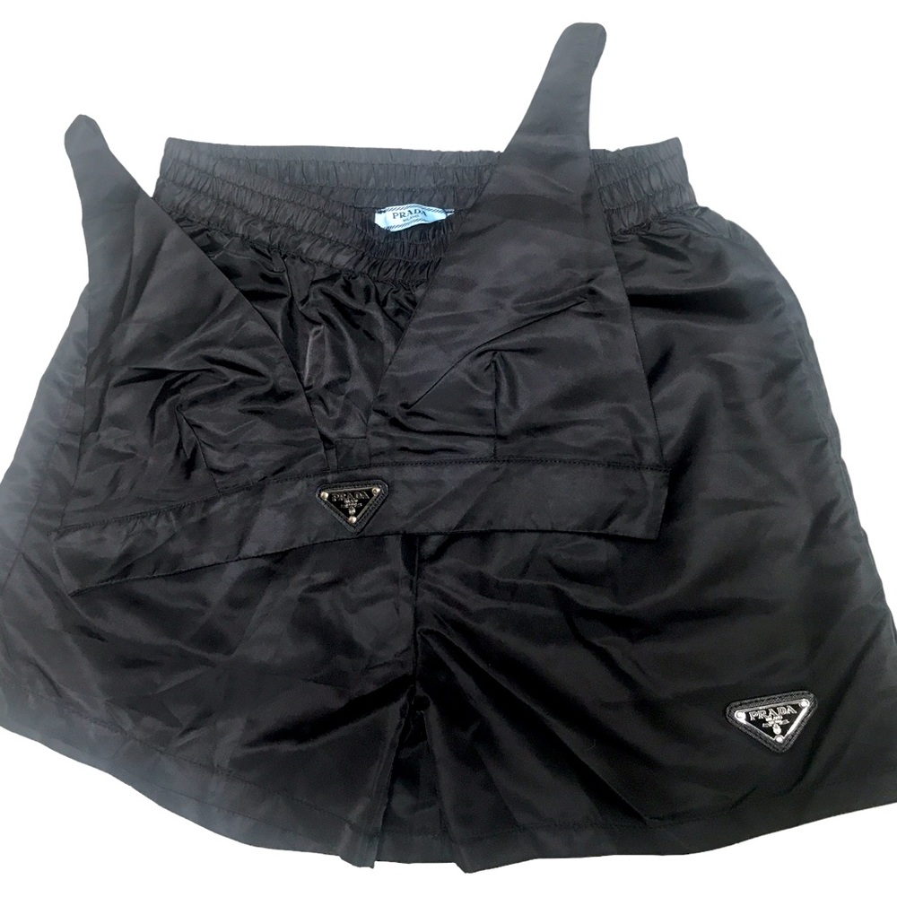 PRADA NYLON SHORTS and BRALETTE SET